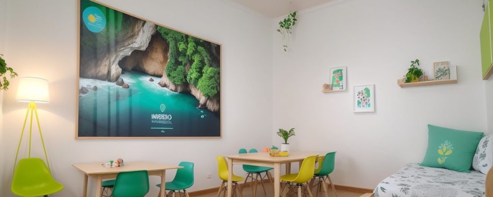 Crianças em sala de aula moderna interagindo com materiais educativos, destacando a conexão entre neurociência e alfabetização.