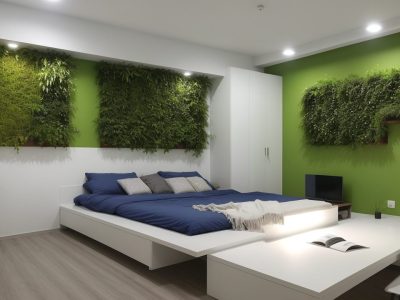 Um servidor público analisando dados em um grande monitor, com gráficos e tabelas, em um escritório moderno.