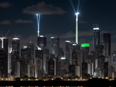 Servidor público em ambiente moderno usando tela de computador com formulário HTML avançado, luzes quentes e tons inclusivos.