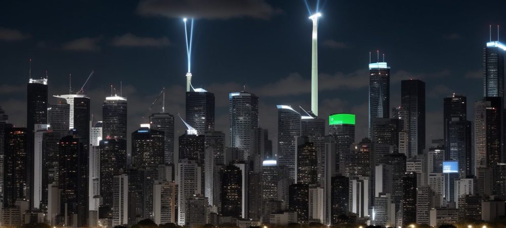 Servidor público em ambiente moderno usando tela de computador com formulário HTML avançado, luzes quentes e tons inclusivos.