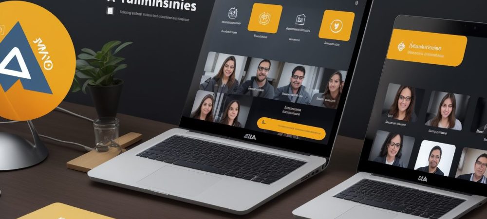 Tutoria online interativa com tutor e alunos em videoconferência, destacando a importância da comunicação e apoio no aprendizado.